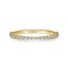 Straight Wedding Ring in 14k Yellow Gold with Round Natural Diamond at Gabriel & Co.