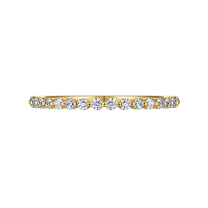 Devinne - 14K Yellow Gold Single Prong Diamond Anniversary Band