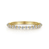 Straight Wedding Ring in 14k Yellow Gold with Round Natural Diamond at Gabriel & Co.