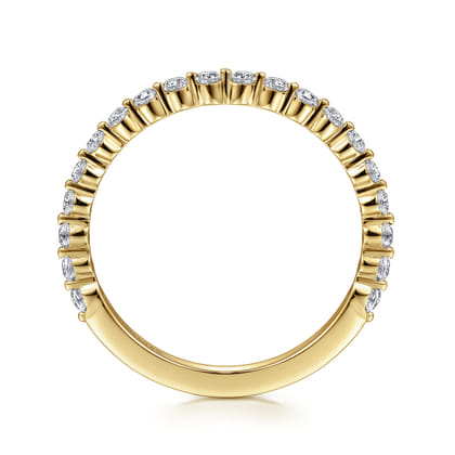 Devinne - 14K Yellow Gold Single Prong Diamond Anniversary Band
