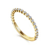 Straight Wedding Ring in 14k Yellow Gold with Round Natural Diamond at Gabriel & Co.
