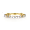 Straight Wedding Ring in 14k Yellow Gold with Round Natural Diamond at Gabriel & Co.