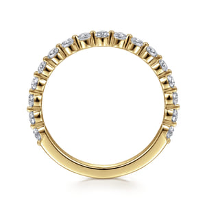 Devinne - 14K Yellow Gold Single Prong Diamond Anniversary Band