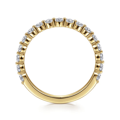 Devinne - 14K Yellow Gold Single Prong Diamond Anniversary Band