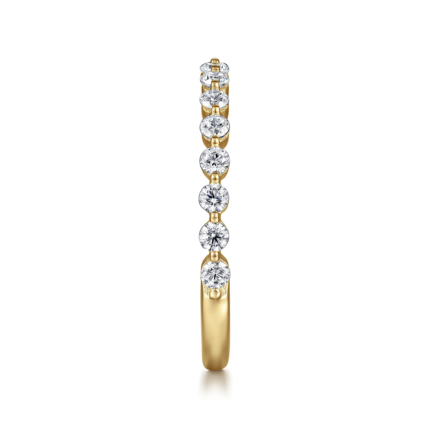 Devinne - 14K Yellow Gold Single Prong Diamond Anniversary Band