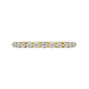 Devinne - 14K Yellow Gold Single Prong Diamond Anniversary Band