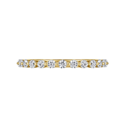Devinne - 14K Yellow Gold Single Prong Diamond Anniversary Band