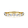 Straight Wedding Ring in 14k Yellow Gold with Round Natural Diamond at Gabriel & Co.