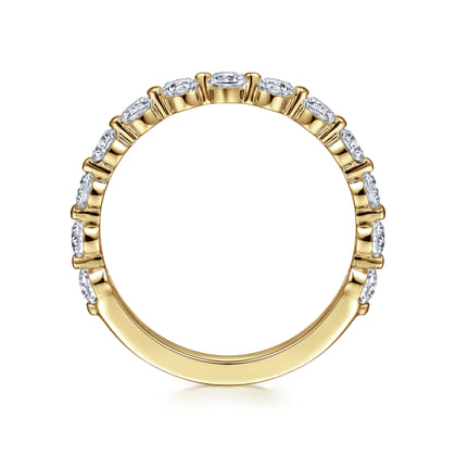 Devinne - 14K Yellow Gold Single Prong Diamond Anniversary Band