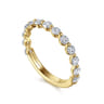 Straight Wedding Ring in 14k Yellow Gold with Round Natural Diamond at Gabriel & Co.