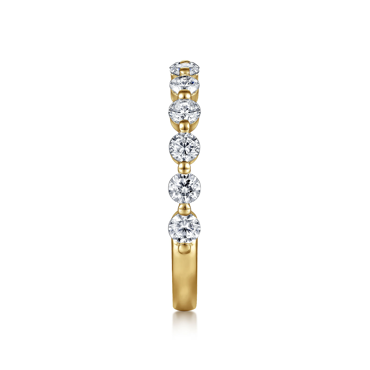Devinne - 14K Yellow Gold Single Prong Diamond Anniversary Band