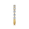 Straight Wedding Ring in 14k Yellow Gold with Round Natural Diamond at Gabriel & Co.