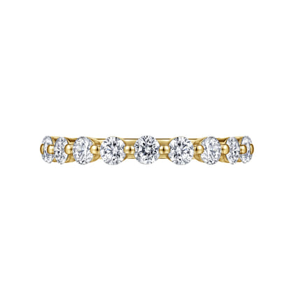 Devinne - 14K Yellow Gold Single Prong Diamond Anniversary Band