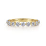 Straight Wedding Ring in 14k Yellow Gold with Round Natural Diamond at Gabriel & Co.