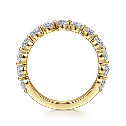 Devinne - 14K Yellow Gold Single Prong Diamond Anniversary Band