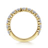Straight Wedding Ring in 14k Yellow Gold with Round Natural Diamond at Gabriel & Co.