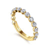 Straight Wedding Ring in 14k Yellow Gold with Round Natural Diamond at Gabriel & Co.