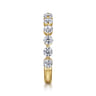 Straight Wedding Ring in 14k Yellow Gold with Round Natural Diamond at Gabriel & Co.