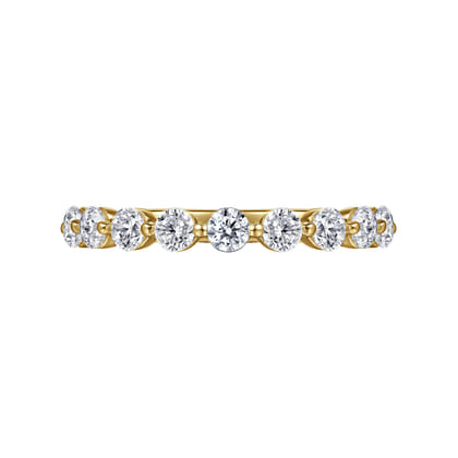 Devinne - 14K Yellow Gold Single Prong Diamond Anniversary Band