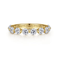 Devinne - 14K Yellow Gold Single Prong Diamond Anniversary Band