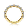 Straight Wedding Ring in 14k Yellow Gold with Round Natural Diamond at Gabriel & Co.