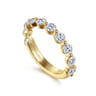 Straight Wedding Ring in 14k Yellow Gold with Round Natural Diamond at Gabriel & Co.