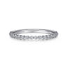 Straight Wedding Ring in Platinum with Round Natural Diamond at Gabriel & Co.