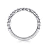 Straight Wedding Ring in Platinum with Round Natural Diamond at Gabriel & Co.