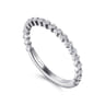 Straight Wedding Ring in Platinum with Round Natural Diamond at Gabriel & Co.