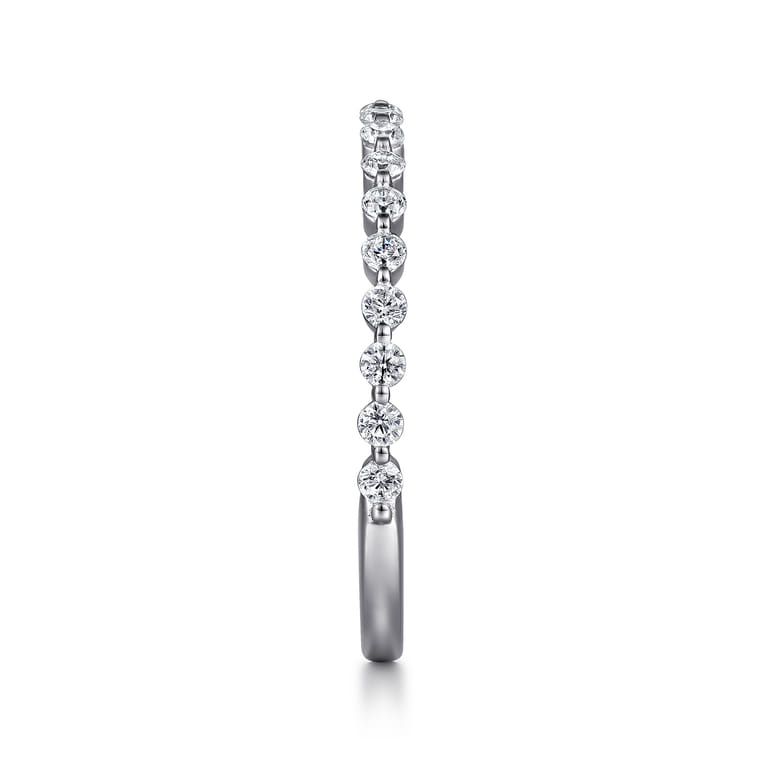 Straight Wedding Ring in Platinum with Round Natural Diamond at Gabriel & Co. - Shot 4