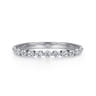 Straight Wedding Ring in Platinum with Round Natural Diamond at Gabriel & Co.