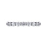 Straight Wedding Ring in Platinum with Round Natural Diamond at Gabriel & Co.