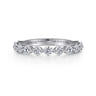 Straight Wedding Ring in Platinum with Round Natural Diamond at Gabriel & Co.