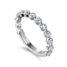 Straight Wedding Ring in Platinum with Round Natural Diamond at Gabriel & Co.