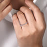 Straight Wedding Ring in Platinum with Round Natural Diamond at Gabriel & Co.