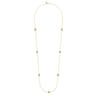 Diamond Cut - 14K White and Yellow Gold Station Necklace with Diamonds - 0.4 ct