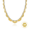 Diamond Cut - 14K Yellow Gold 16 inch Diamond Necklace With Diamond Cut Texture - 1.15 ct