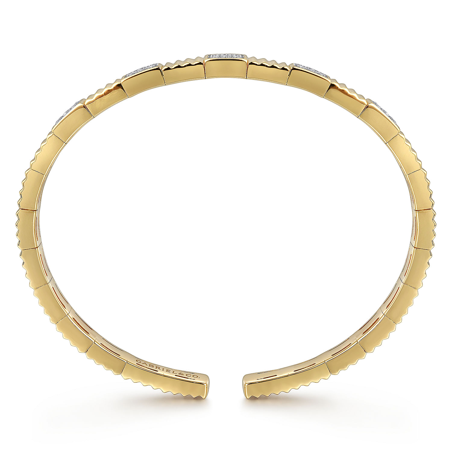 14k Yellow Gold Contemporary Bangle Bracelet. SKU: BG4588
