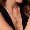 Diamond Cut - 14K Yellow Gold Diamond Medallion Chain Necklace - 0.05 ct
