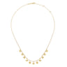 Diamond Cut - 14K Yellow Gold Disc Drops Necklace