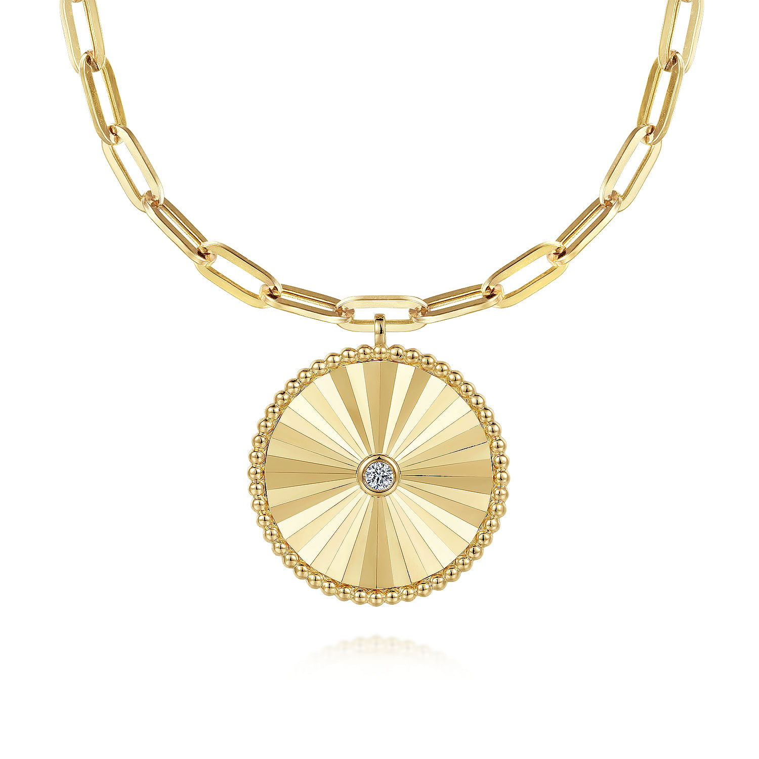 Diamond-Cut---18-inch-14K-Yellow-Gold-Textured-Diamond-Medallion-Hollow-Chain-Necklace1