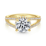 Dominga - 14K Yellow Gold Diamond Engagement Ring
