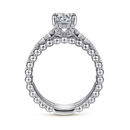 Dorian - 14K White Gold Round Diamond Engagement Ring