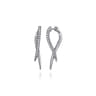 Drop Earrings 14K White Gold Diamond 0.18ct - 0.18 ct
