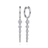 Drop Earrings Huggie 14K White Gold Diamond 0.75ct - 0.75 ct