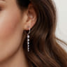 Drop Earrings Huggie 14K White Gold Diamond 0.75ct - 0.75 ct