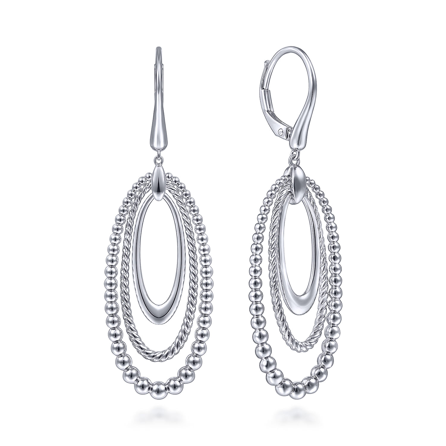 Drop Earrings Huggie 925 Sterling Silver Bujukan