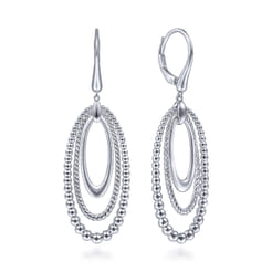 Drop Earrings Huggie 925 Sterling Silver Bujukan