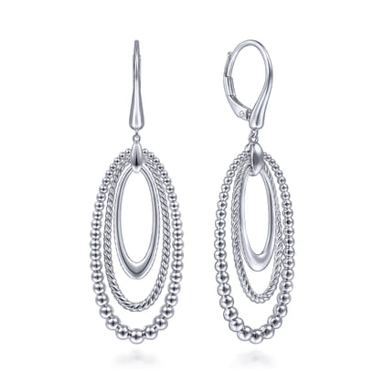 Drop Earrings Huggie 925 Sterling Silver Bujukan