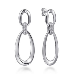 Drop Earrings Stud 925 Sterling Silver Bujukan
